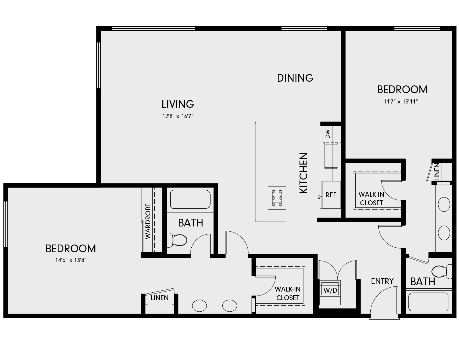 Floor plan layout diagram for 2C1